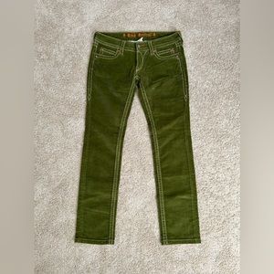Rock Revival Green Corduroy Pants Size 31